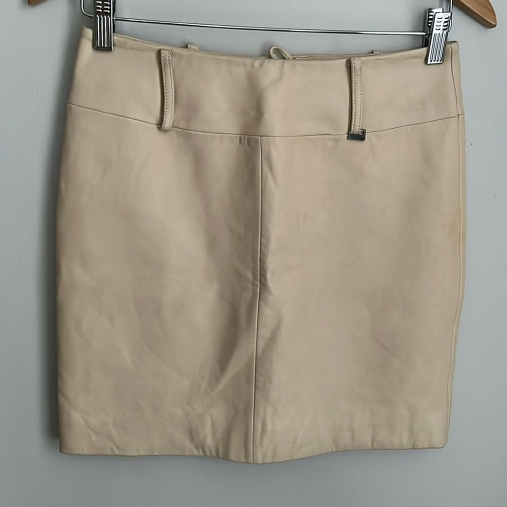 John Richmond Real Leather Mini Skirt Size 8